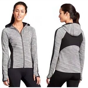 Athleta Snowscape Jacket Space Gray Black